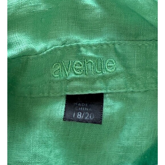 Avenue Women's Linen Minimalist Coastal Resort Vacation Casual Shirt Sz 18/20 - Picture 4 of 6